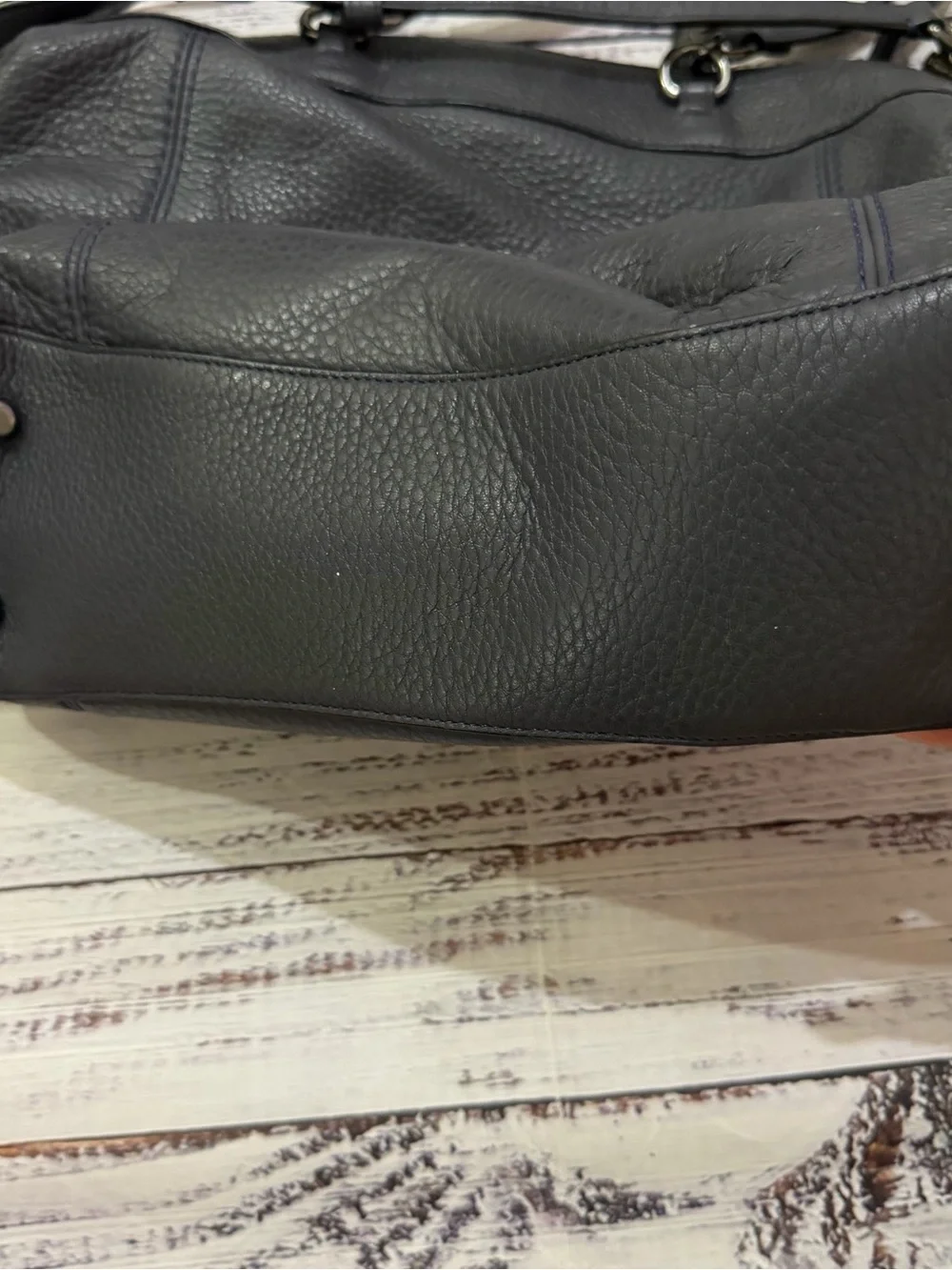 Coach Black Pebbled Leather Satchel / Shoulder Bag with Crossbody Strap